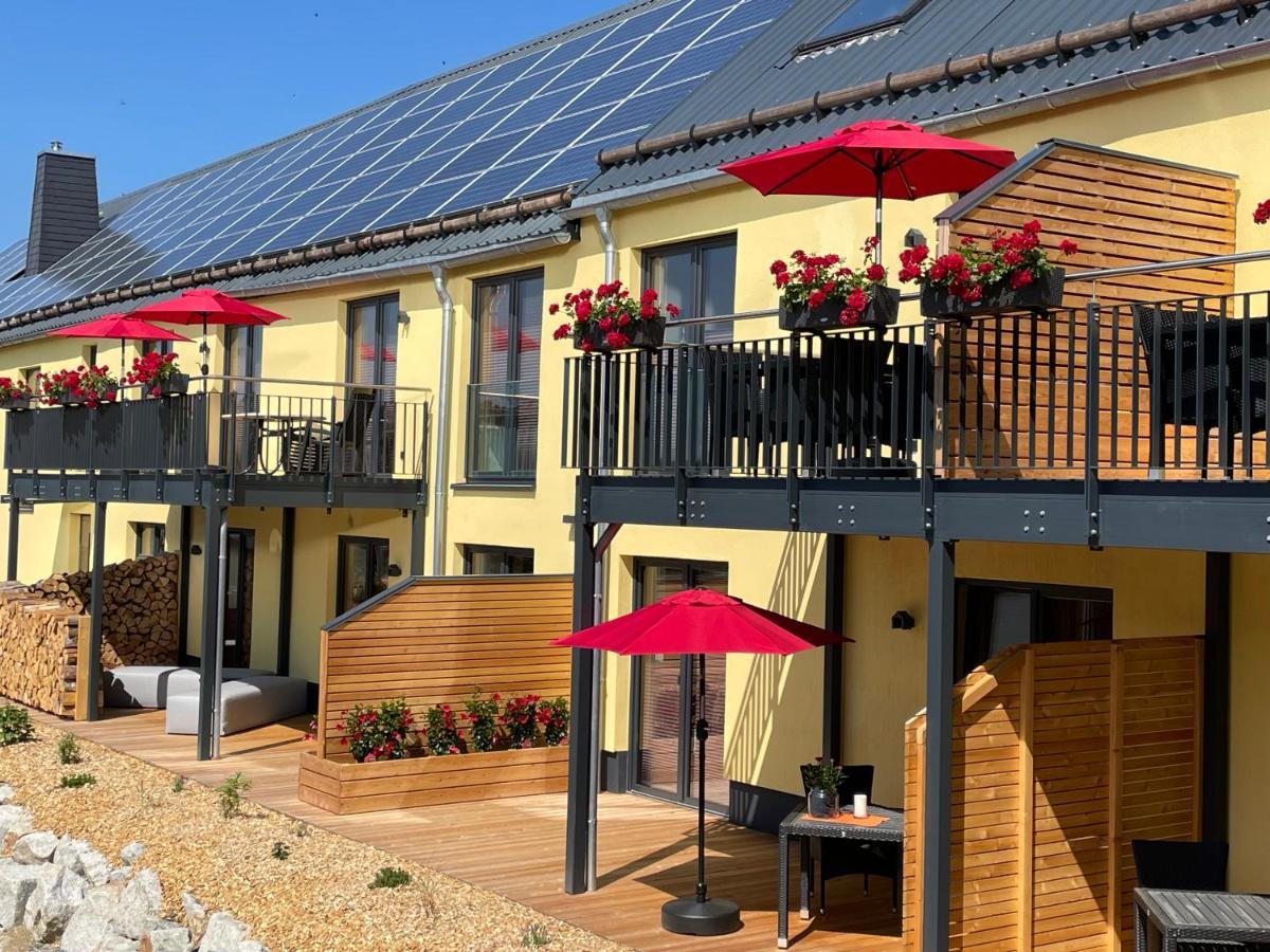 Chalet-Ferienwohnung Aehrenglueck, 70 Qm, Wellness/Fitness/Sauna - Bergroedelhof Feilitzsch Buitenkant foto