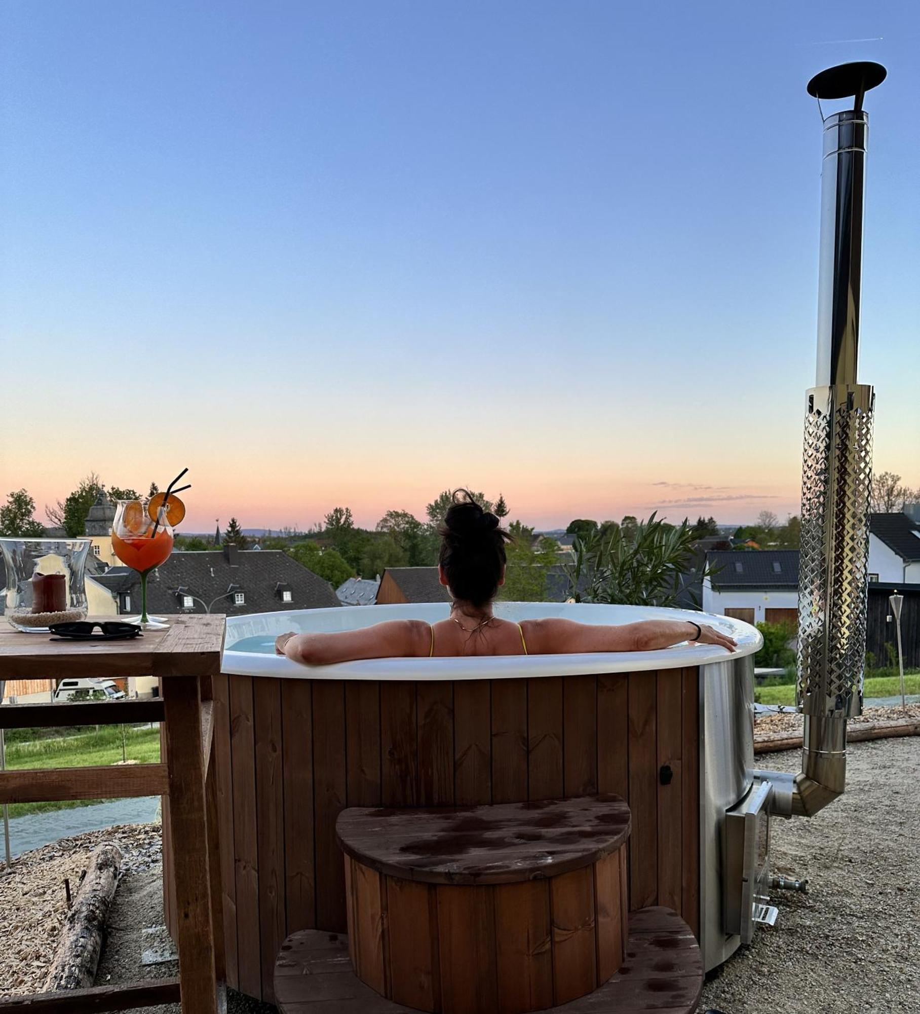 Chalet-Ferienwohnung Aehrenglueck, 70 Qm, Wellness/Fitness/Sauna - Bergroedelhof Feilitzsch Buitenkant foto
